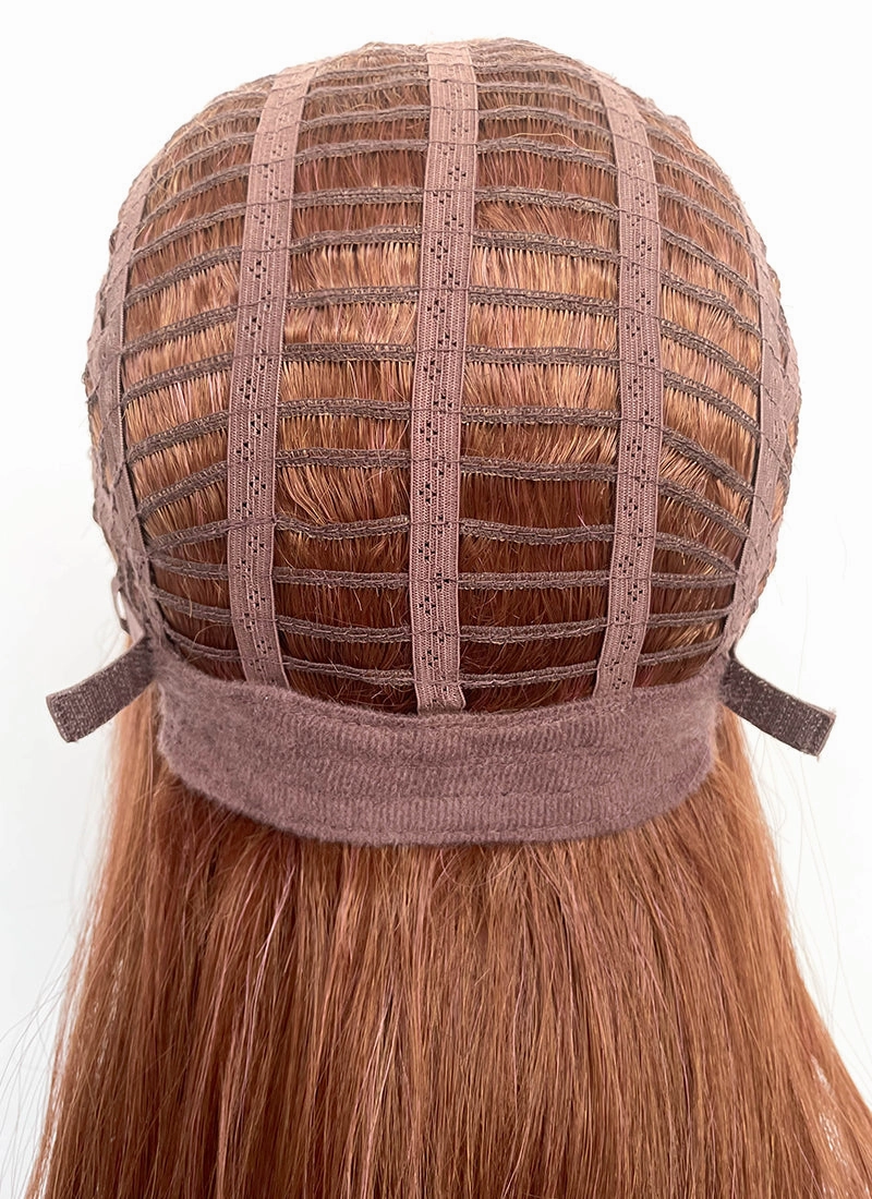 Auburn Wavy Mono Top Lace Wig MN004