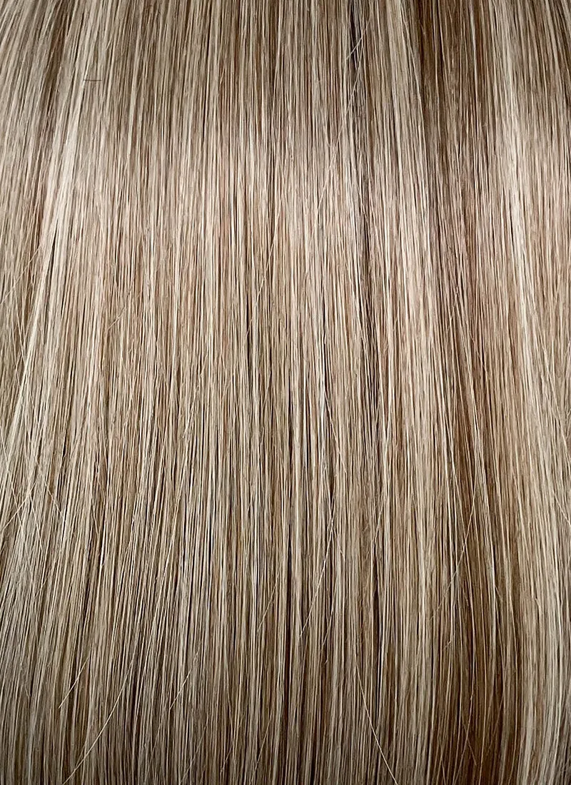 Balayage Blonde With Dark Roots Straight Mono Top Bob Lace Wig MN005