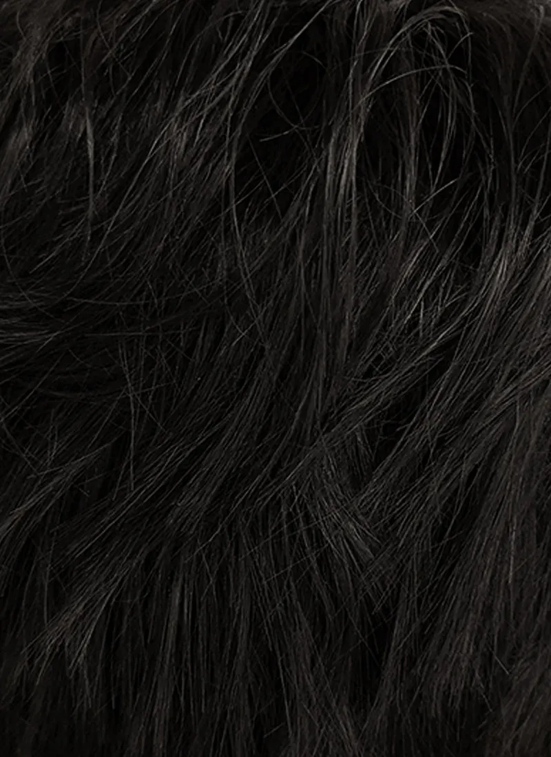 Black Straight Pixie Lace Front Synthetic Men's Wig LF1312B