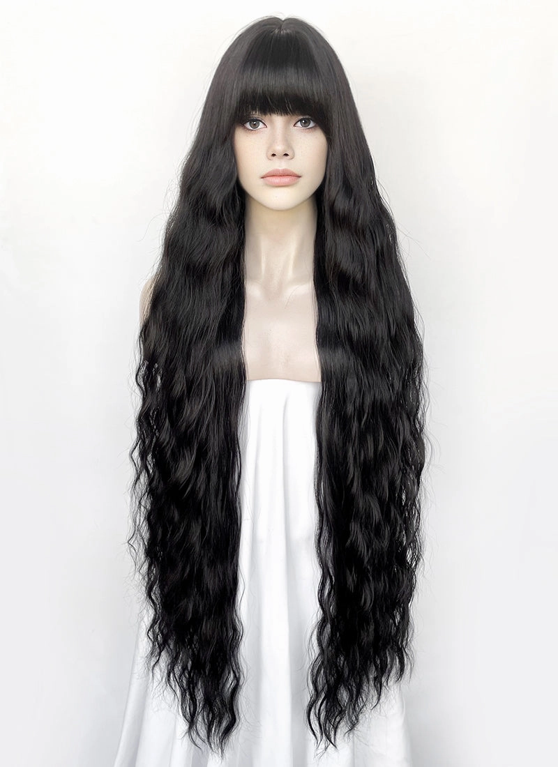 Black Wavy Synthetic Hair Wig NS572