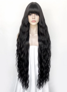 Black Wavy Synthetic Hair Wig NS572