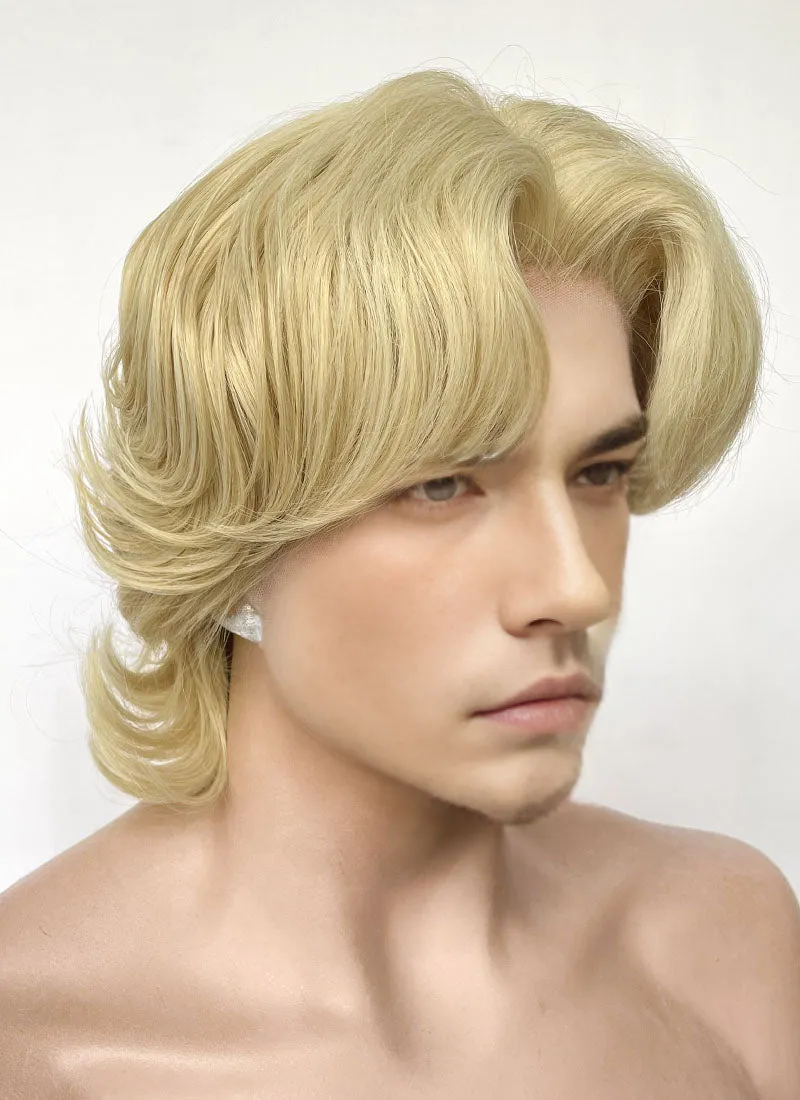 Blonde Wavy Lace Front Synthetic Men's Wig LF6128