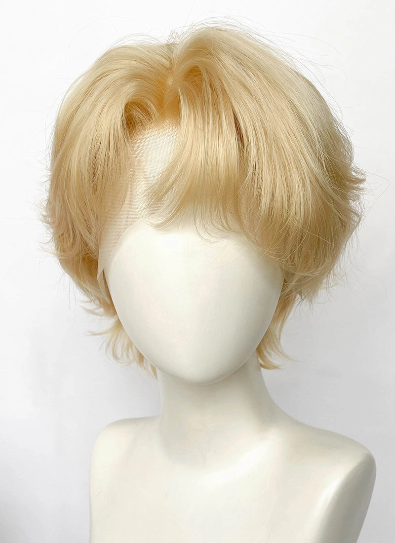 Blonde Wavy Lace Front Synthetic Men's Wig LF6111