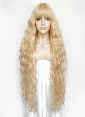 Blonde Wavy Synthetic Hair Wig NS553