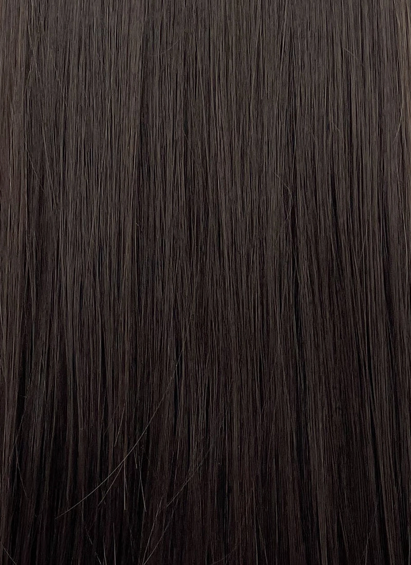 Brunette Straight Layered Hush Cut Lace Front Synthetic Hair Wig LF3355