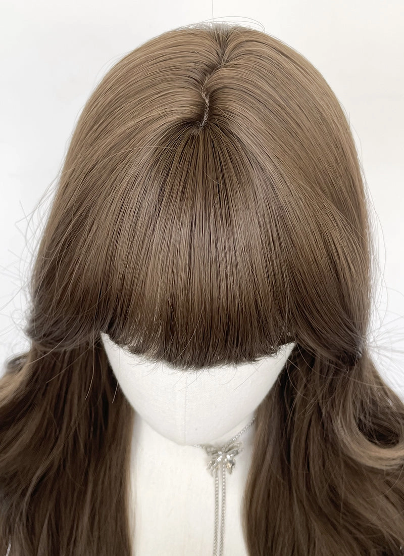 Brunette Wavy Synthetic Hair Wig NS542