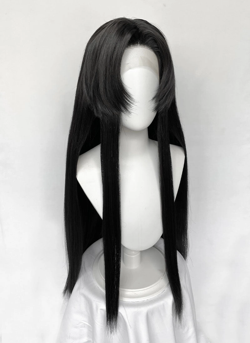 Demon Slayer: Kimetsu no Yaiba Kanae Kocho Yaki Natural Black Straight Lace Front Synthetic Wig LF8050