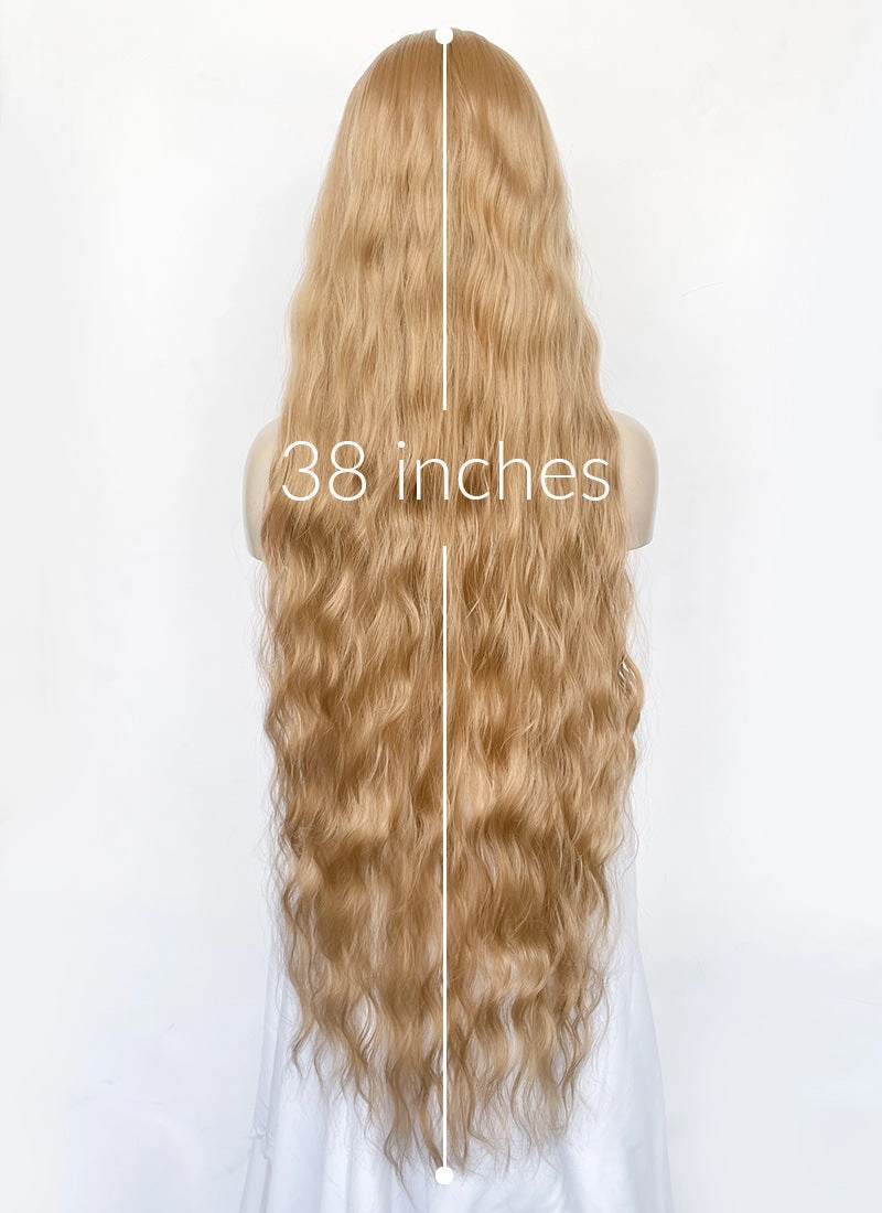 Golden Blonde Wavy Synthetic Hair Wig NS584