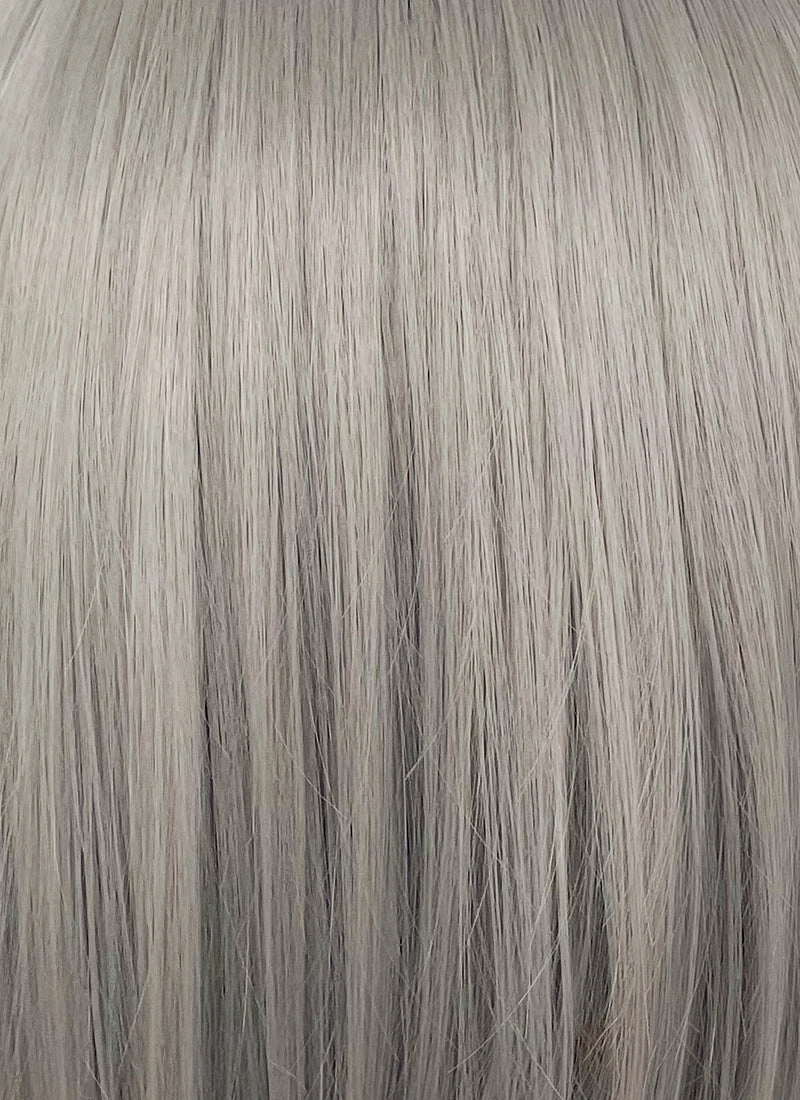 Grey Straight Bob Lace Front Synthetic Wig LFK5550