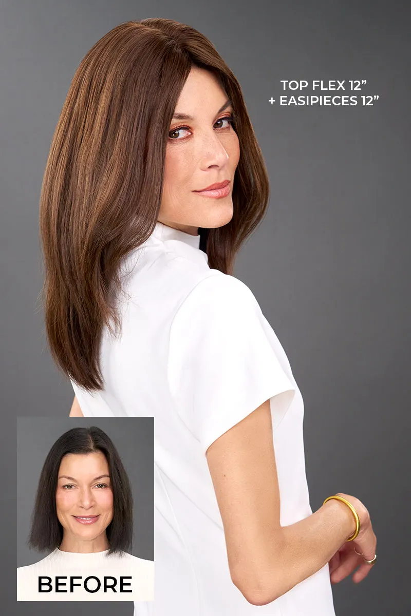Jon Renau Toppers - Top Flex 12" (#6008) - Remy Human Hair