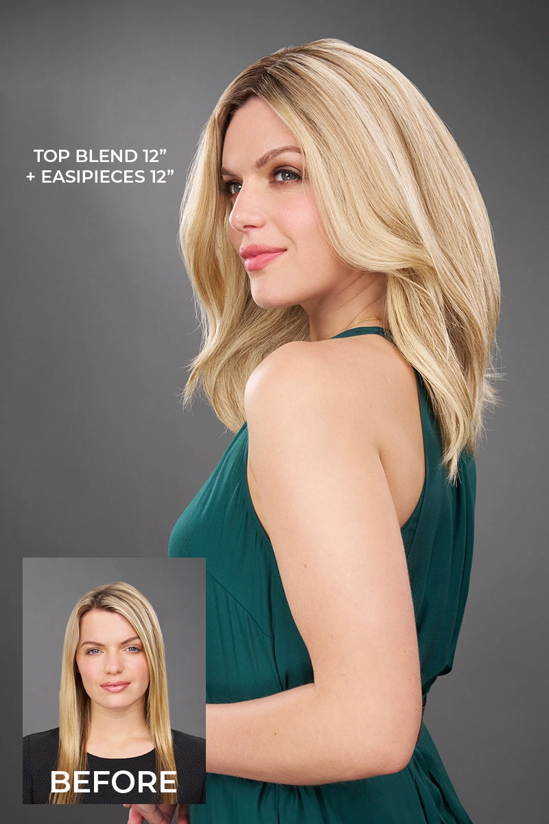 Jon Renau Toppers - Top Blend 12" (#6006) - Remy Human Hair