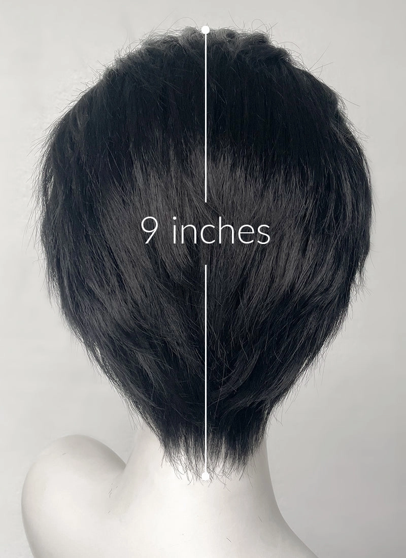 Like a Dragon Kazuma Kiryu Straight Slicked Back Black Lace Front Synthetic Men's Wig LF6010B