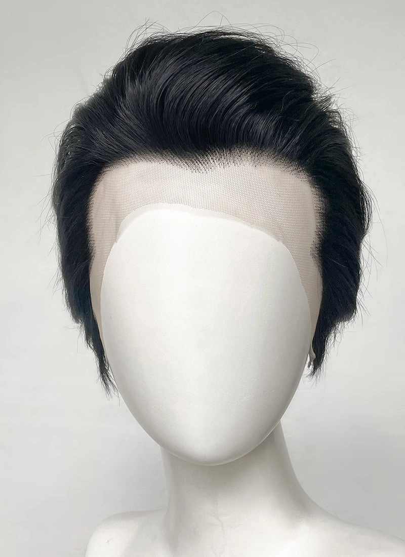 Like a Dragon Kazuma Kiryu Straight Slicked Back Black Lace Front Synthetic Men's Wig LF6010B