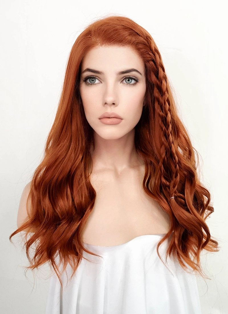 Marvel Black Widow Black Widow Ginger Wavy Lace Front Synthetic Wig LF3229