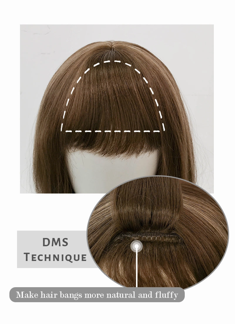 Mixed Brown Wavy Synthetic Hair Wig NS413