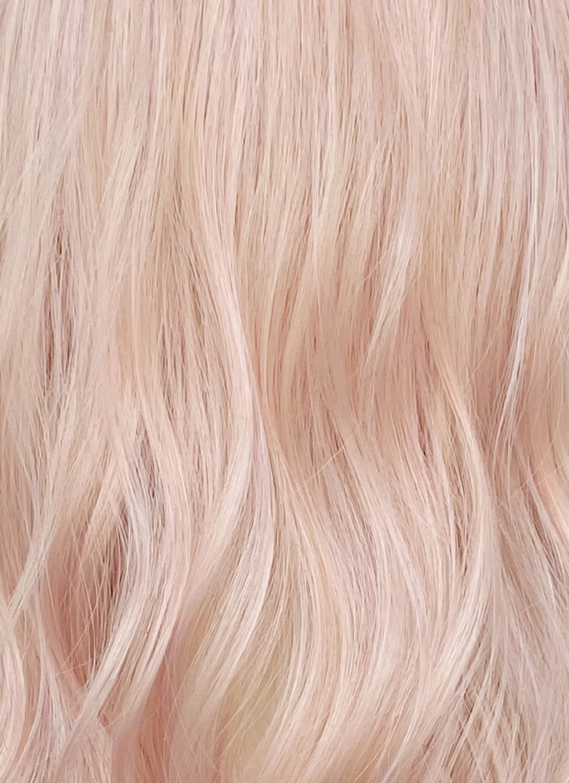 Pale Pink Wavy Synthetic Hair Wig NL1001