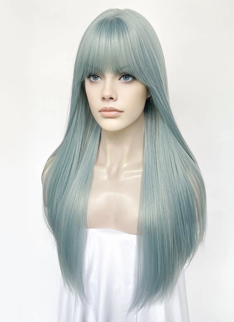 Pastel Blue Straight Synthetic Hair Wig NS565