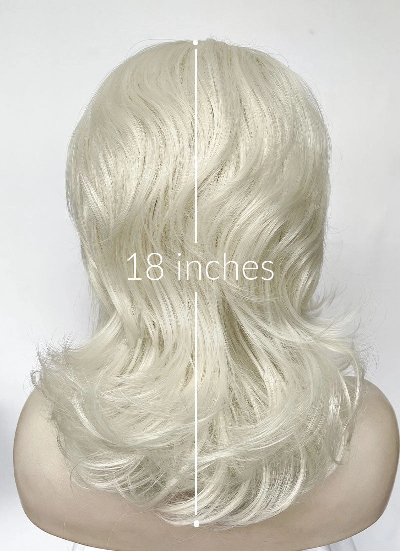 Platinum Blonde Wavy Lace Front Synthetic Wig LF6125