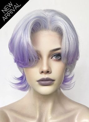 Purple Ombre Wavy Lace Front Synthetic Wig LF6126