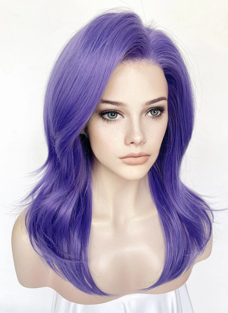Purple Straight Lace Front Synthetic Wig LN6036