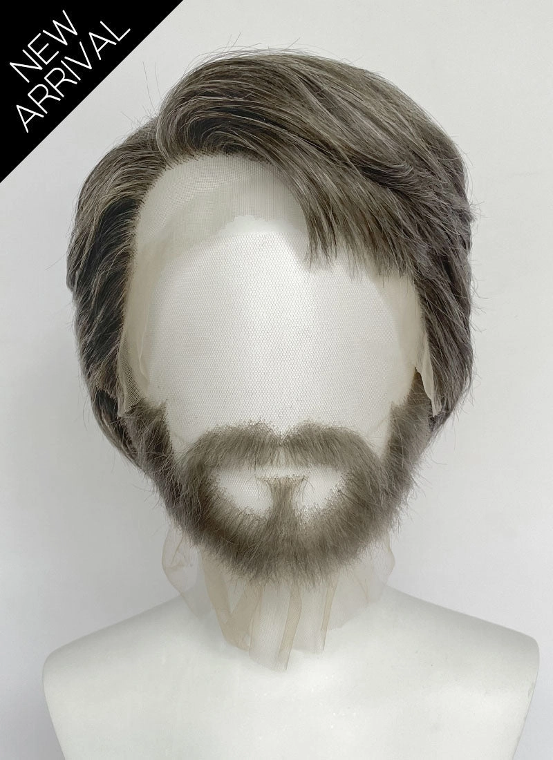 The Last of Us Joel Miller Sage Grey Straight Lace Front Synthetic Men's Wig LF8039A
